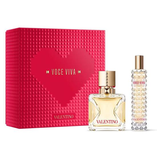 Valentino Voce Viva Gift Set 50ml Eau De Parfum, 15ml Eau De Parfum