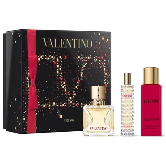 Valentino Voce Viva Gift Set 50ml Eau De Parfum Spray, 15ml Eau De Parfum Spray & 100ml Body Lotion
