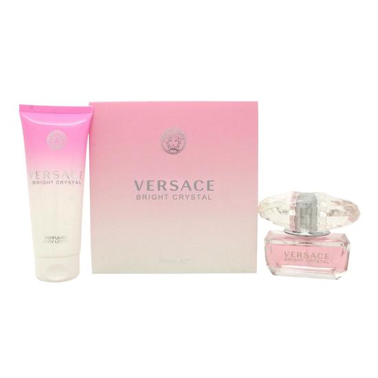 Versace Bright Crystal Gift Set 50ml Eau De Toilette + 100ml Body Lotion