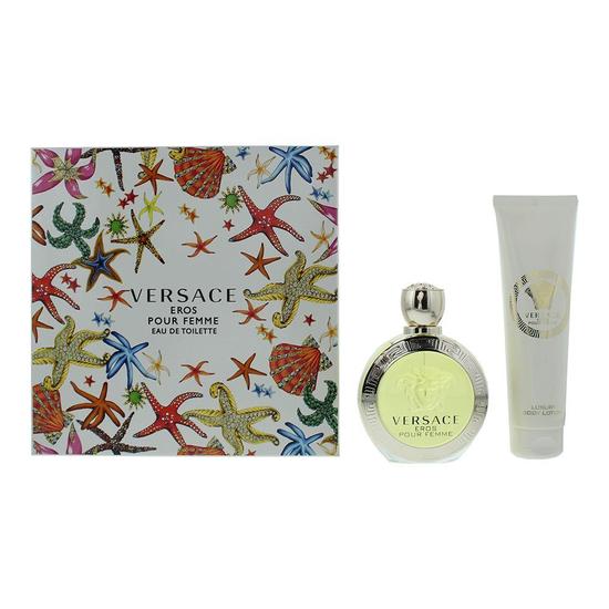 Versace Eros Pour Femme Eau De Toilette 100ml Body Lotion 150ml Gift Set