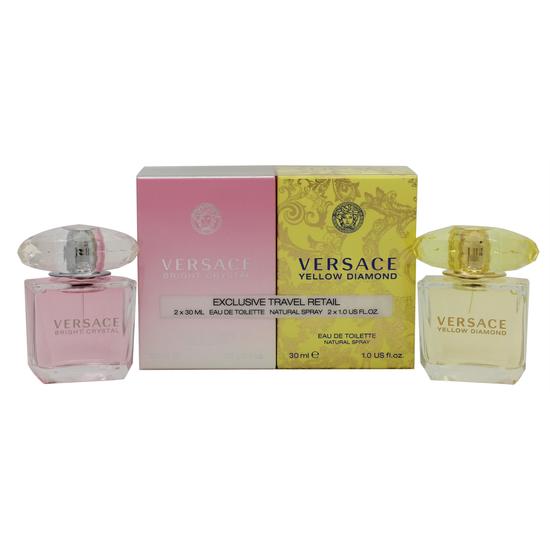 Versace Gift Set 30ml Yellow Diamond Eau De Toilette + 30ml Bright Crystal Eau De Toilette