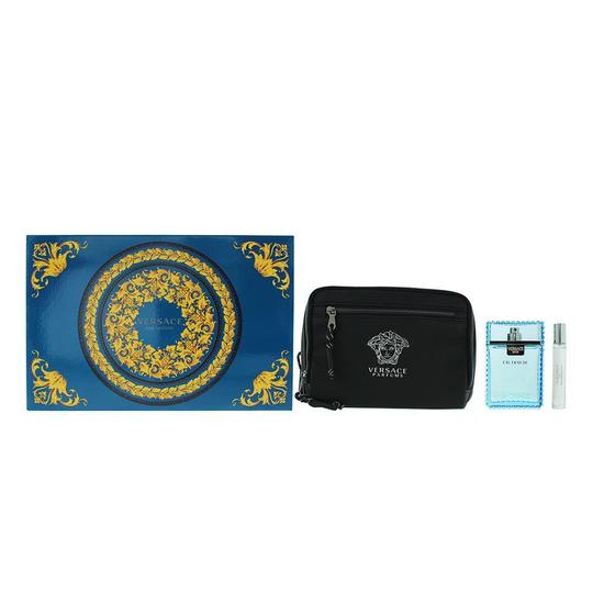 Versace Man Fraiche 3 Piece Eau De Toilette Gift Set 100ml