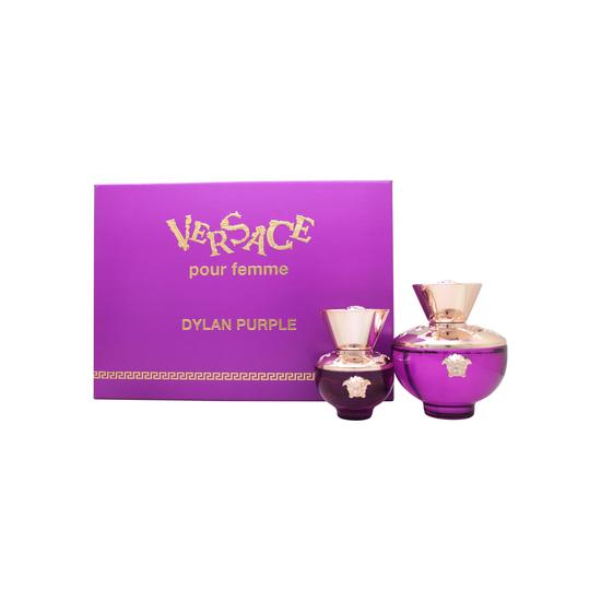 Versace Pour Femme Dylan Purple Gift Set 100ml Eau De Parfum + 100ml Shower Gel + 100ml Body Lotion + Bag