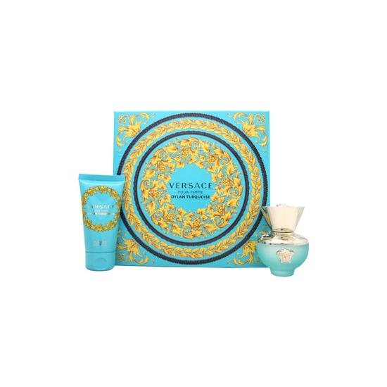 Versace Pour Femme Dylan Turquoise Gift Set 30ml Eau De Toilette + 50ml Perfumed Body Gel