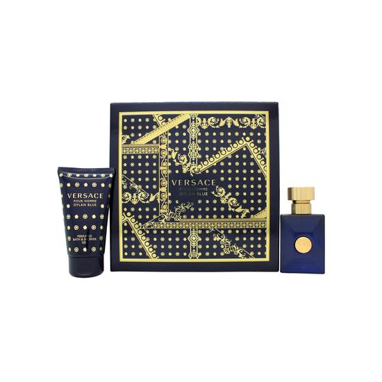 Versace Pour Homme Dylan Blue Gift Set 100ml Eau De Toilette + 150ml Shower Gel + 5ml Eau De Toilette