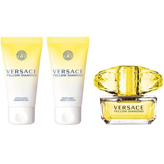 Versace Yellow Diamond Gift Set Eau De Toilette 50ml + Shower Gel 50ml + Body Lotion 50ml