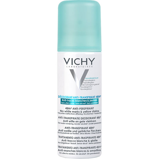 Vichy 48hr Anti-Perspirant Spray No White Marks & Yellow Stains 125ml