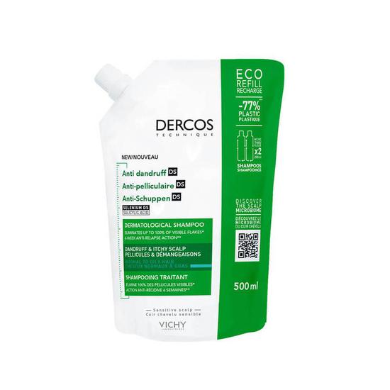 Vichy Dercos Anti-Dandruff Shampoo For Normal To Oily Hair Refill: 500ml