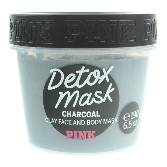 victoria's secret pink detox charcoal clay face & body mask 190g 195 g