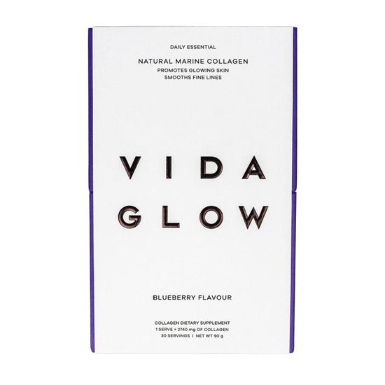 Vida Glow Natural Marine Collagen Sachets Blueberry