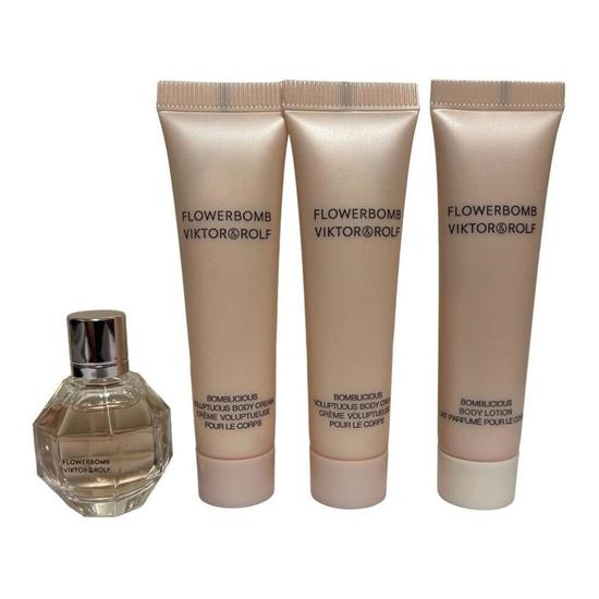 VIKTOR&ROLF FLOWER BOMB MINI SET Eau De Parfum 7ML + BODY LOTION 15ML + BODY CREAM 2 X 15ml