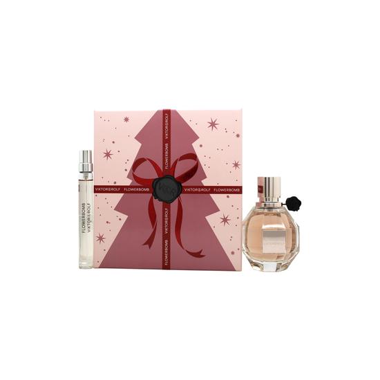 VIKTOR&ROLF FlowerBomb Christmas Edition Gift Set 50ml Eau De Parfum + 10ml Eau De Parfum