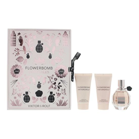 VIKTOR&ROLF Flowerbomb Eau De Parfum 50ml, Shower Gel 50ml & Body Lotion