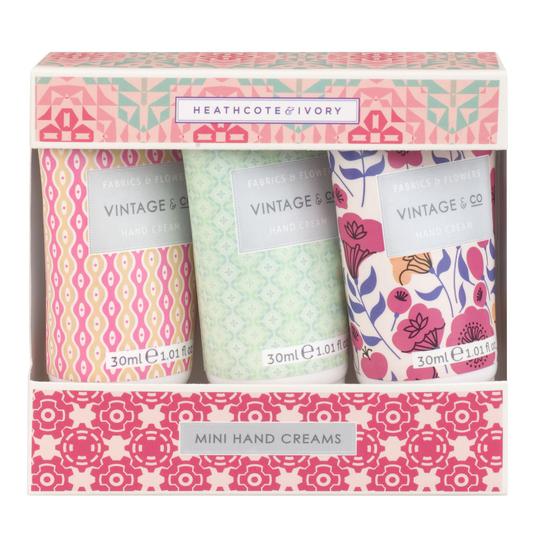 Heathcote & Ivory Vintage & Co. Fabric & Flowers Mini Hand Creams