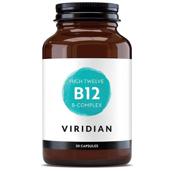 Viridian HIGH TWELVE Vitamin B12 With B-Complex Veg Capsules 30 Capsules