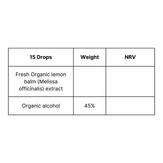 Viridian Organic Lemon Balm Tincture 50ml