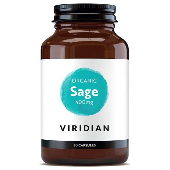 Viridian Organic Sage 400mg Veg Capsules 30 Capsules
