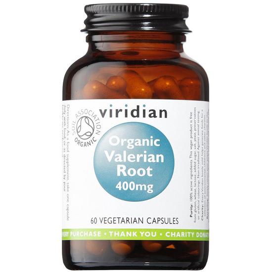 Viridian Organic Valerian Root 400mg Veg Capsules 60 Capsules