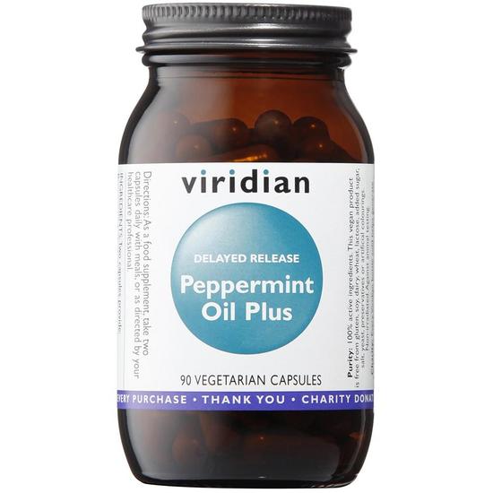 Viridian Peppermint Oil Plus Veg Capsules 90 Capsules
