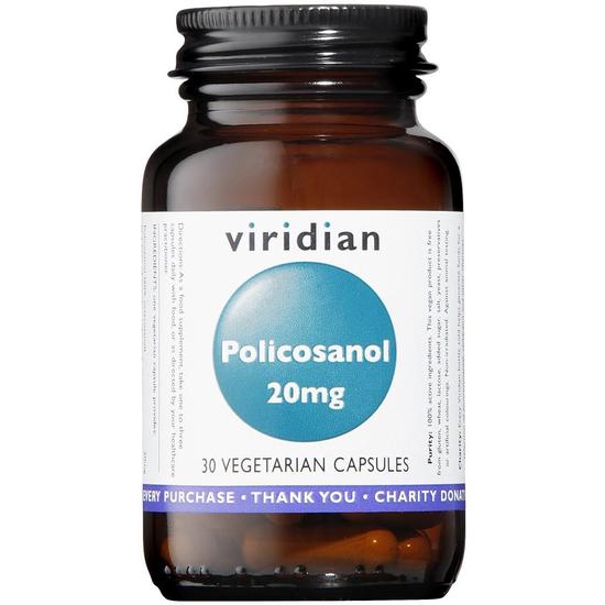 Viridian Policosanol 20mg Veg Capsules 30 Capsules