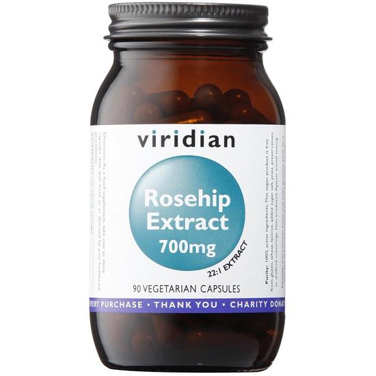 Viridian Rosehip Extract 700mg Veg Capsules 90 Capsules
