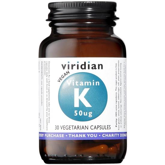 Viridian Vitamin K 50ug Veg Capsules 30 Capsules