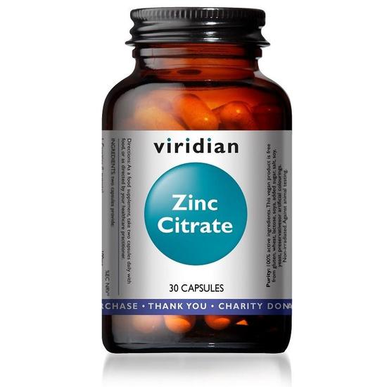 Viridian Zinc Citrate Capsules 30 Capsules