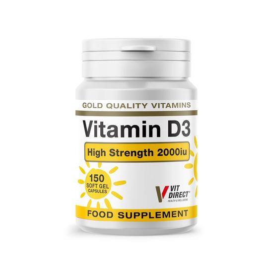 Vit Direct Vitamin D3 High Strength 150 Soft Gel Capsules