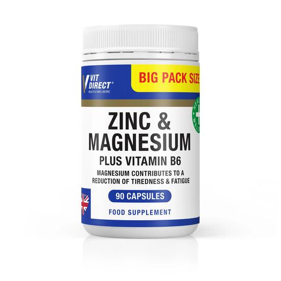 Vit Direct Zinc & Magnesium Plus Vitamin B6 Capsules
