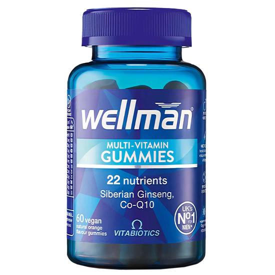 Vitabiotics Wellman Multi-Vitamin Natural Orange Flavour Vegan Gummies 60 Gummies