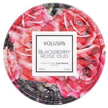 VOLUSPA 2 Wick Tin Candle Blackberry Rose Oud 170g