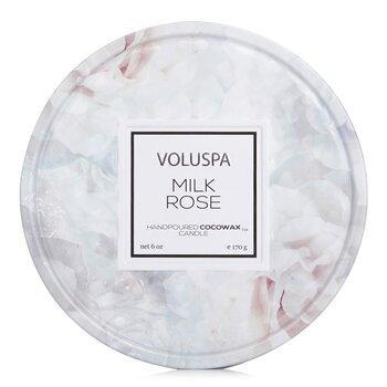 VOLUSPA 2 Wick Tin Candle Milk Rose 170g