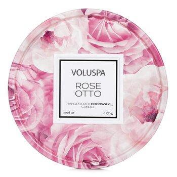 VOLUSPA 2 Wick Tin Candle Rose Otto 170g