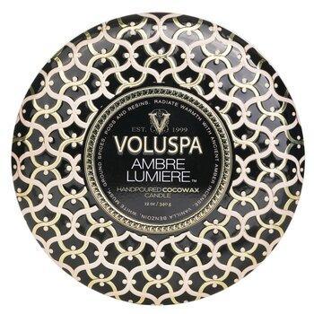 VOLUSPA 3 Wick Decorative Tin Candle Ambre Lumiere 340g