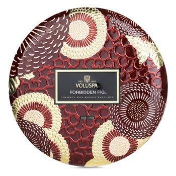 VOLUSPA 3 Wick Decorative Tin Candle Forbidden Fig 340g