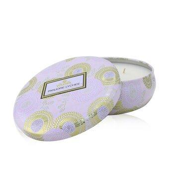 VOLUSPA 3 Wick Decorative Tin Candle Panjore Lychee 340g