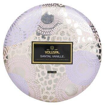 VOLUSPA 3 Wick Decorative Tin Candle Santal Vanille 340g