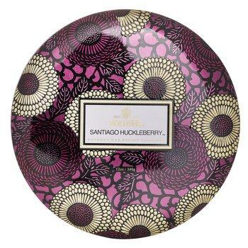 VOLUSPA 3 Wick Decorative Tin Candle Santiago Huckleberry 340g