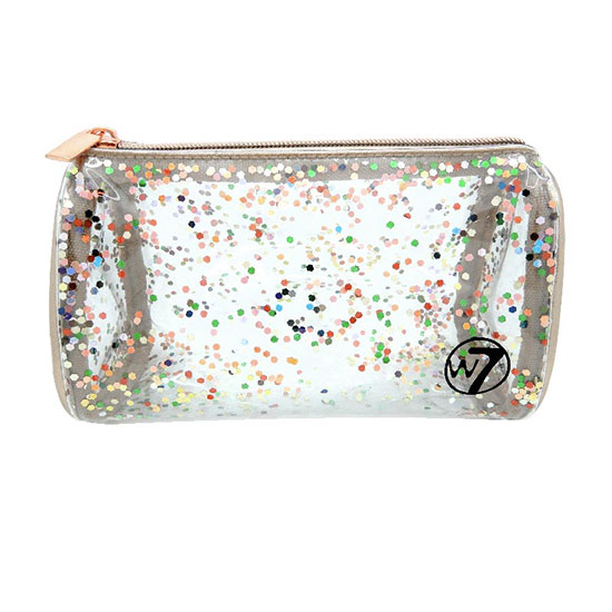 W7 Clear Glitter Cosmetics Bag