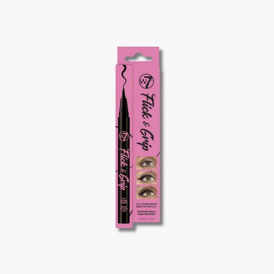 W7 Flick & Grip 2-In-1 Black Liquid Eyeliner & Eyelash Glue Pen