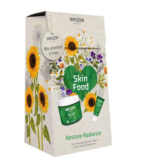 Weleda Skin Food Restore Radiance Gift Set Body & Lip Set Duo
