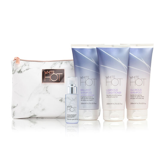 White Hot Marbled Purse Gift Set