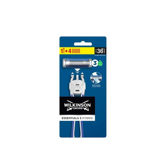 Wilkinson Sword Essential 3 Hybrid + 4 Replacement Blades