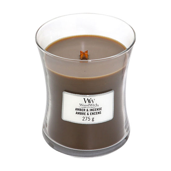 WoodWick Amber & Incense Medium Jar Candle