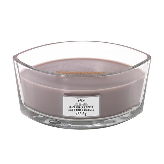 WoodWick Black Amber & Citrus Ellipse Candle 453.6g