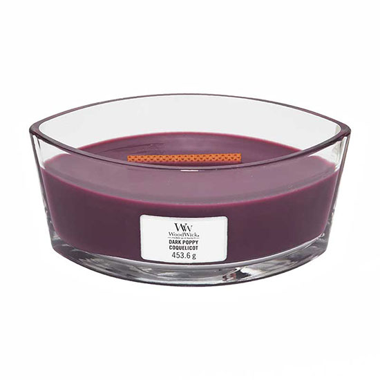 WoodWick Dark Poppy Ellipse Jar Candle