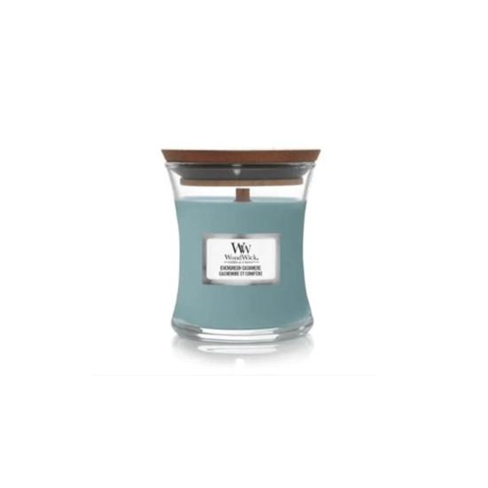 WoodWick Evergreen Cashmere Mini Hourglass Candle