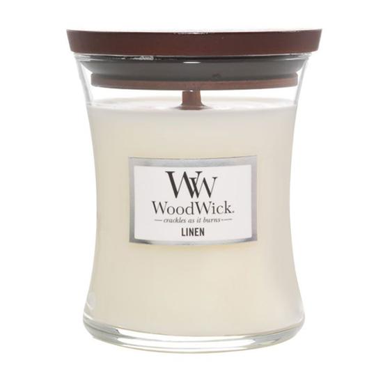 WoodWick Linen Medium Jar Candle