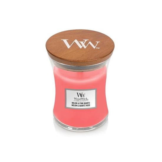 WoodWick Melon & Pink Quartz Medium Hourglass Candle Sales
