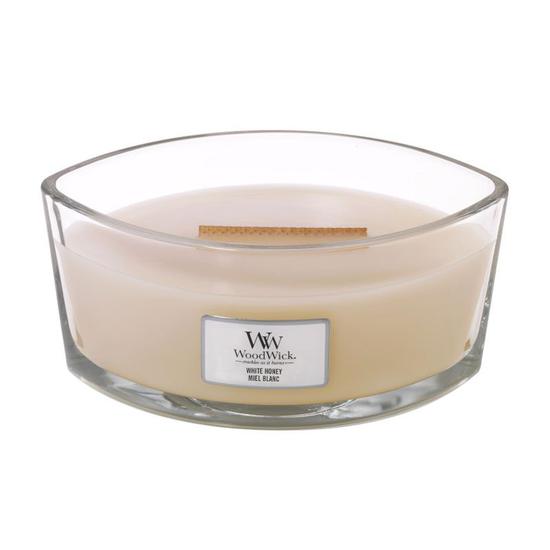 WoodWick White Honey Ellipse Candle